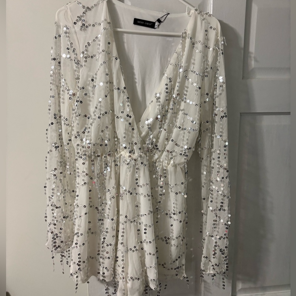 MISS ORD White sparkly romper